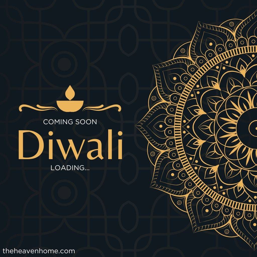 a beautiful diwali image with rangolis and diyas