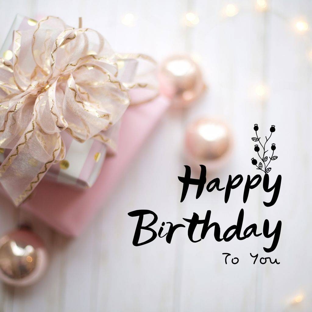 beautiful decorated gift with lights and luxury happy birthday image