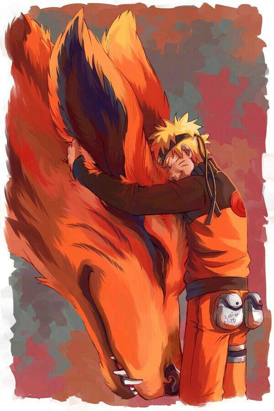 Naruto and Kuruma beautiful painting image