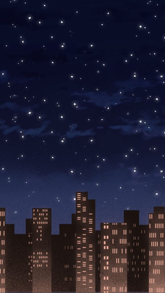 anime city night amazing mobile wallpaper