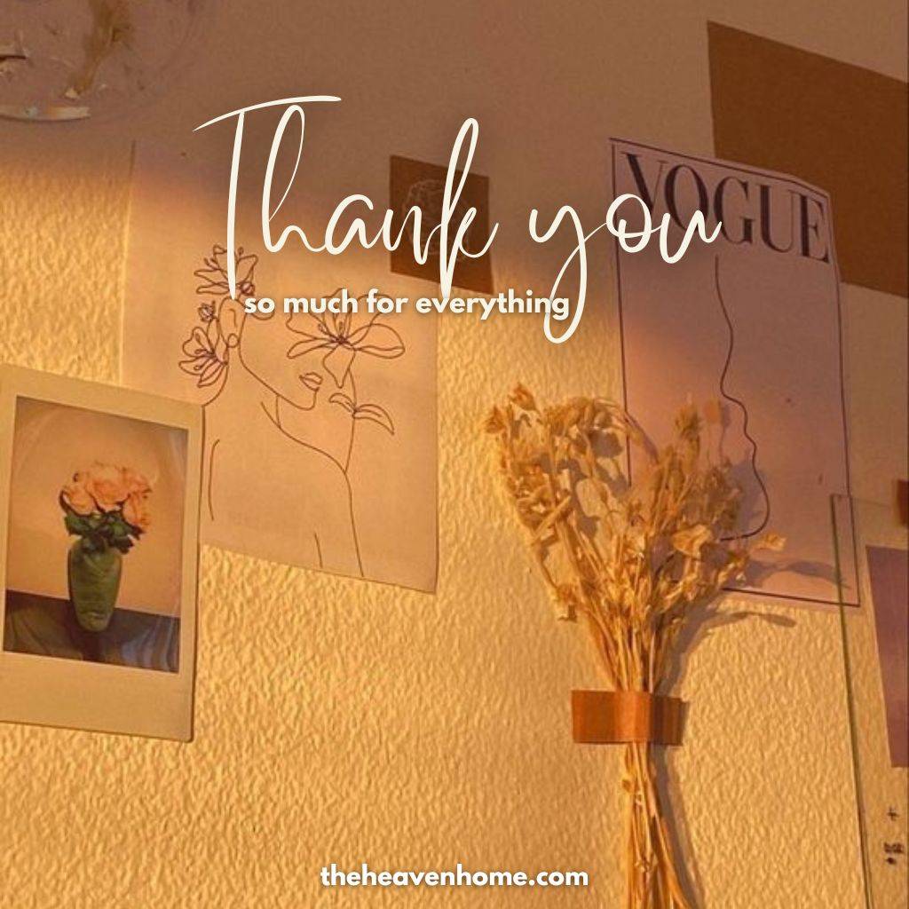 a beautiful wall image with a thank you note