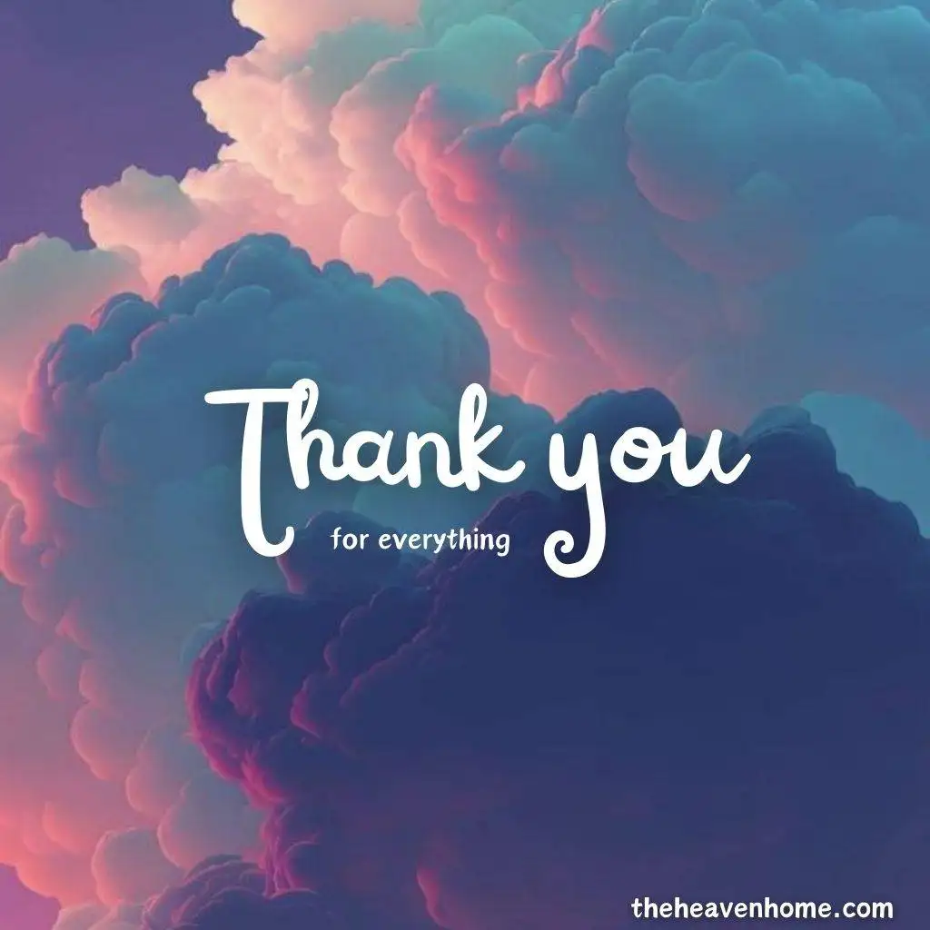 beautiful clouds image with thank you message