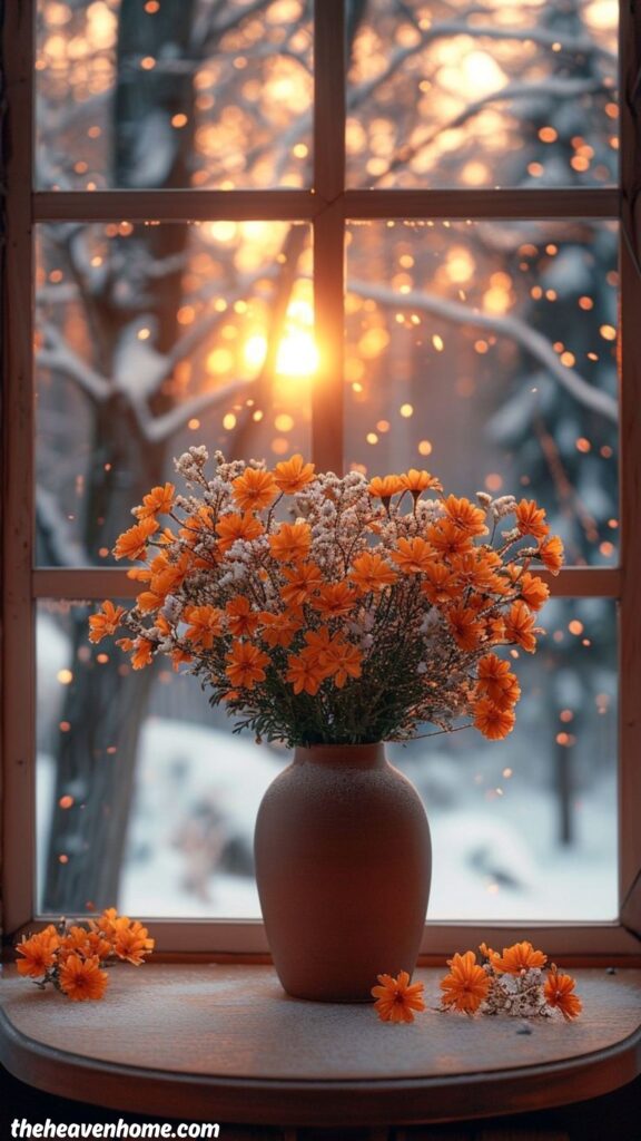 beautiful flowers bouquet in the sunrise wallpaper for mobile