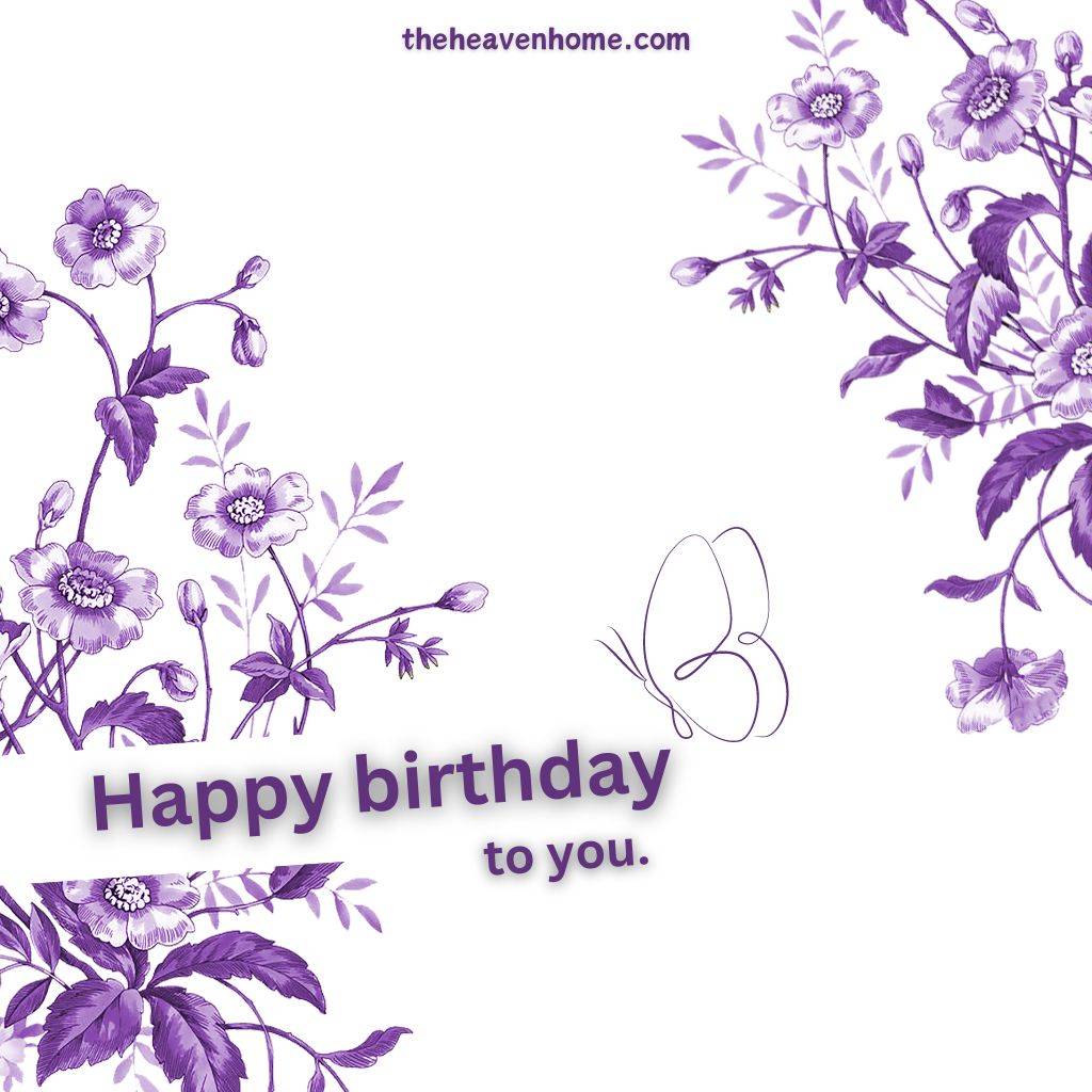 a page designed with flowers and happy birthday text