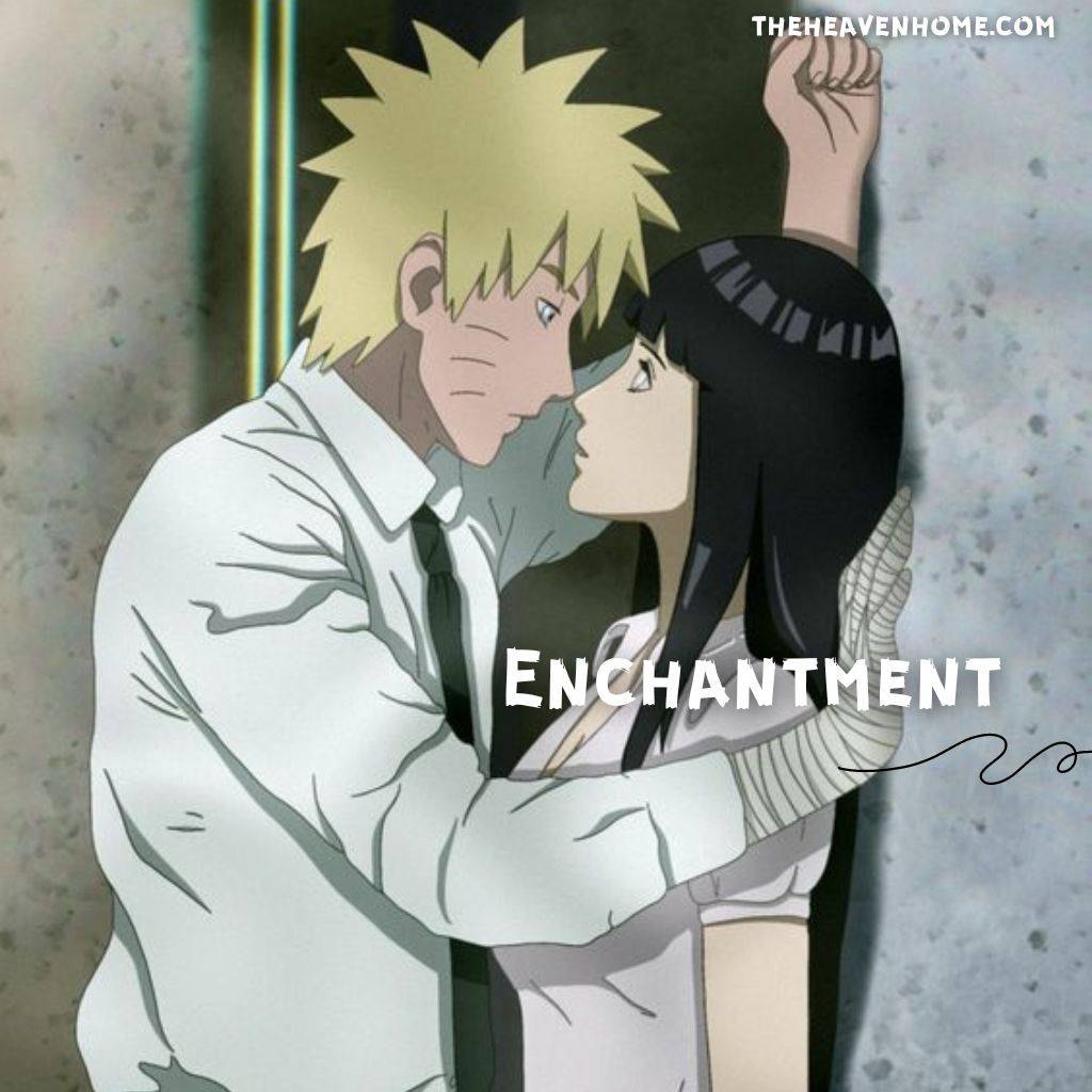 Naruto and hinata love image with a word Enchantment