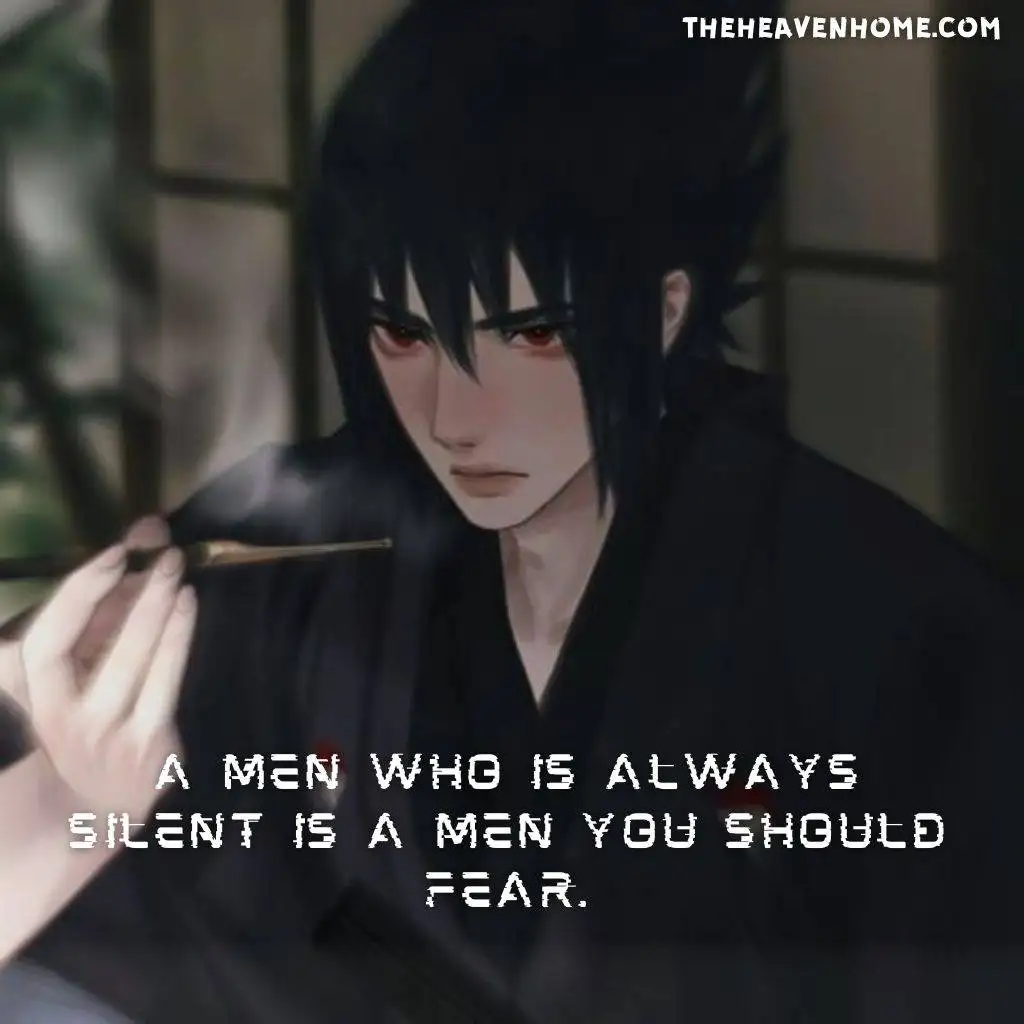 sasuke uchiha image with a badass quote