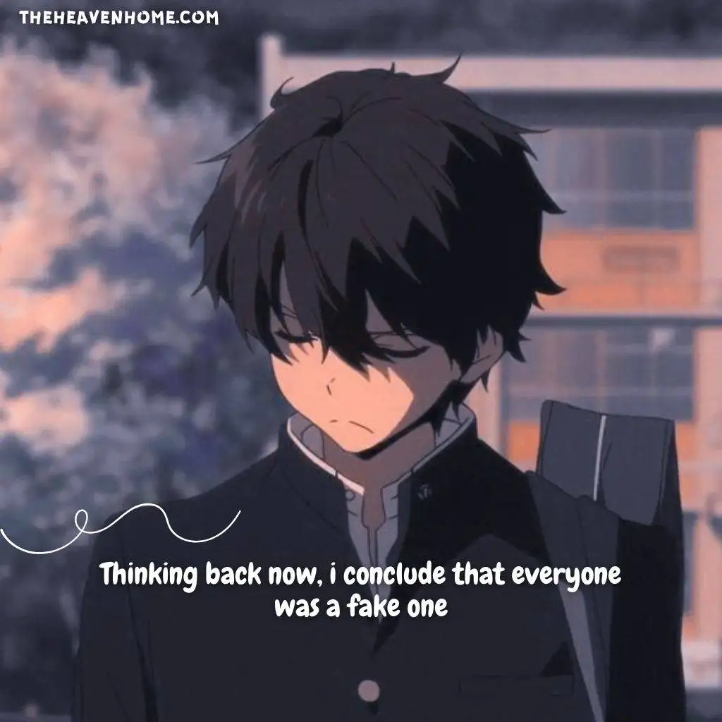 Houtarou Oreki from Hyouka badass image with a life reality quote