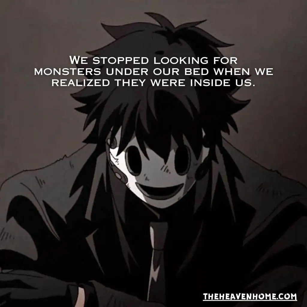 A dark psychopath monster quote image