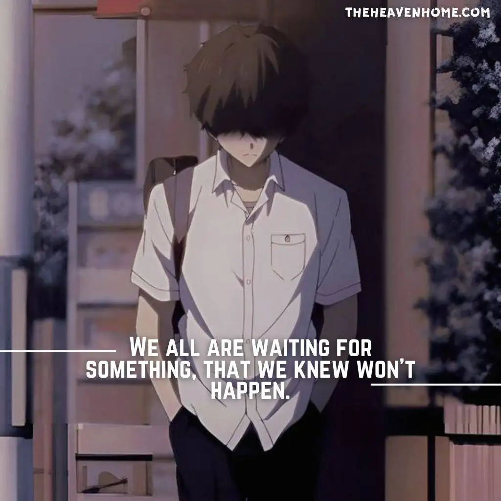 Oreki walking with deep sadness image