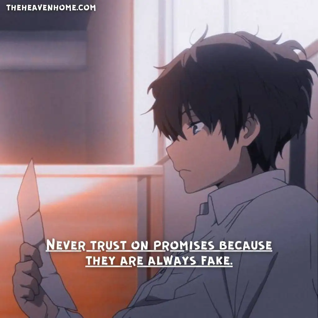 Oreki from hyouka sad laziness image with a life reality quote