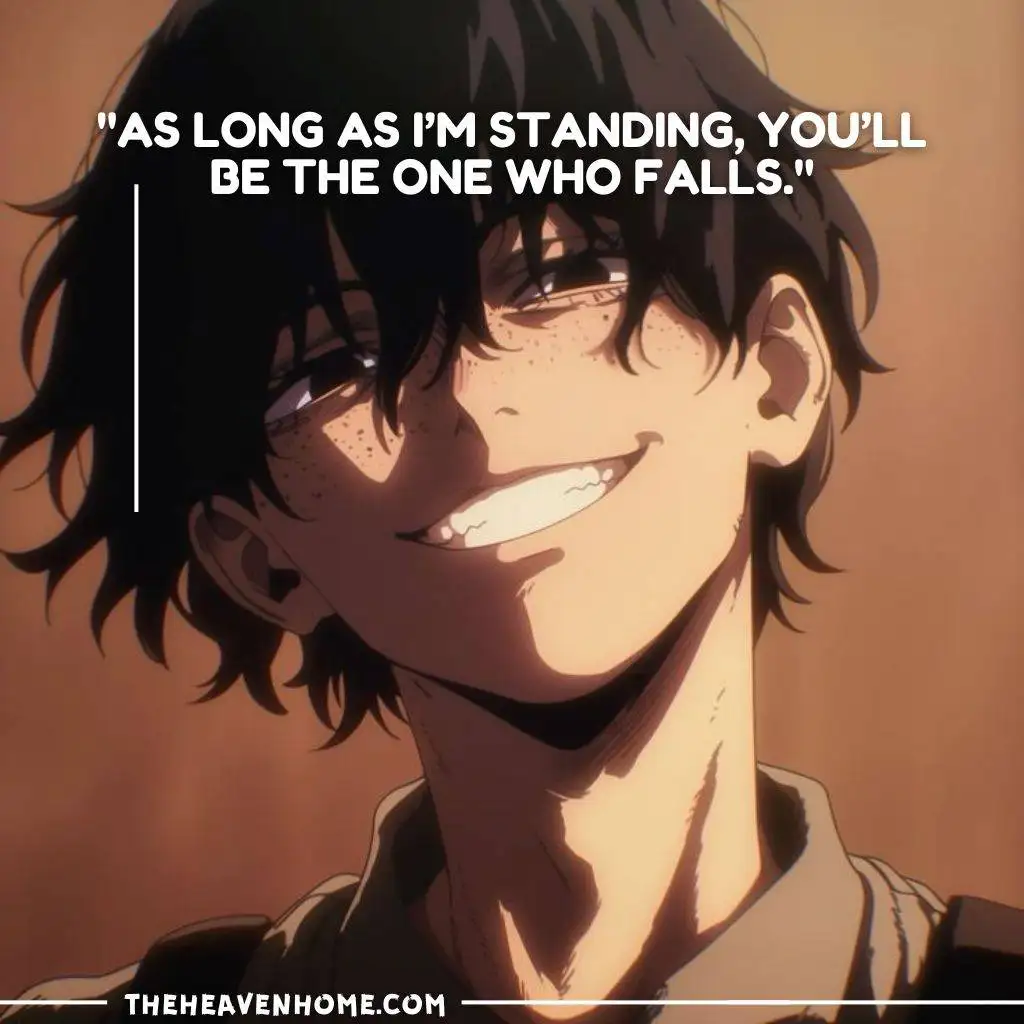 A badass boy smiling image with a attitude quote