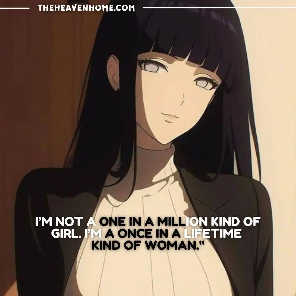 Hinata hyuga sexy image with a bad girl quote