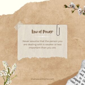 A famous quote from book 48 laws of power