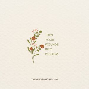 A beautiful flower telling a famous book quote